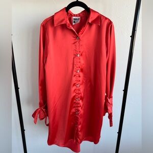 Sammy B. Black History Month Orange Satin Tunic Top